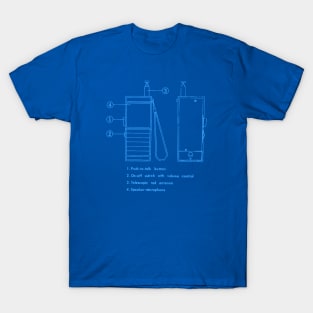 Blueprints Walkie Talkie Secret Technology Schematic Communication T-Shirt